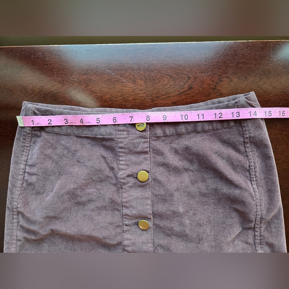 Toad & Co Cruiser Cord Button Front Mini Skirt - Size 2 - Picture 3 of 8